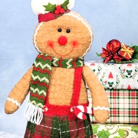 Holiday Gingerbread Couple Plush Decoration Set - Picture 3 of 3